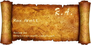 Rex Anett névjegykártya